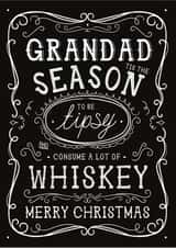 Fun Christmas Card - Grandad - Jack Daniels Whiskey created by  la la la     Designs