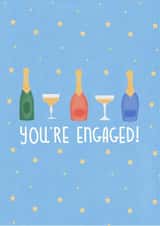 Pretty Engagement Card - Champagne created by Emma Tobey Illustration