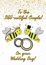 The perfect card for  a Bee-autiful on their wedding day! created by Purple Umbrella