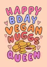 Funny Birthday Card - Vegan Chicken Nuggets created by Hey Happy Heart