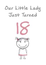 Cute Birthday Card - Little Lady - 18th created by @MisterDave