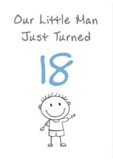 Cute Birthday Card - Little Man - 18th created by @MisterDave
