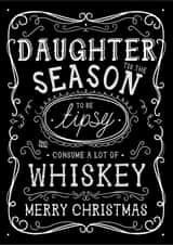 Funny Christmas Card - Daughter - Jack Daniels Whiskey created by  la la la     Designs