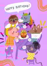 Party Animas – Cute birthday card for children and toddlers created by Alissa Thaler