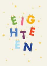 Pretty Birthday Card - Eighteen - 18th created by Jamie Lindsay