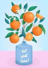 Pretty Get Well Card - Orange Plant created by Petra Lizde