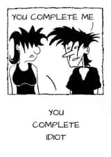 A card to say I love you - romantic - you complete me. created by The Doldrums