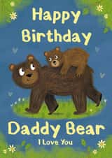 Heartfelt Birthday Card - Daddy Bear created by Holly Bushnell Illustration