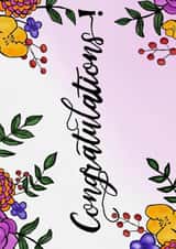 Beautiful Congratulations Card for loved one - Flowers - Congratulations created by WimCards