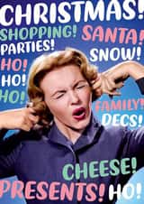 Funny Christmas Card - Christmas! Shopping! Parties! created by Dean Morris Cards
