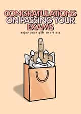 Middle Finger Gift Bag - Passing Exams - Congratulations created by fyou cards