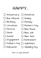 All occasions… any recipient… happy. created by Andrew Reeves