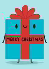 Cute Christmas Card - Present created by Sophie Kent Illustration