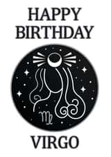 Happy Birthday Virgo Zodiac Astrology Birthday Card created by Pisces Moon