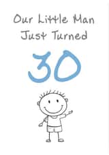 Cute Birthday Card - Little Man - 30th created by @MisterDave