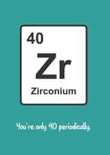 Geeky 40th Periodic Table Element Birthday Card created by Matt Facer