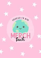 New Baby Girl Welsh Card - March Fach Croeso i'r Byd Cymraeg created by Queen B & Co.