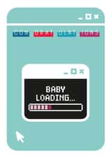 Cute Congratulations - New Baby - Pregnancy Card - Baby Loading! created by Mum Rain or Shine