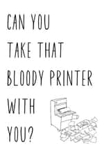 Funny coworker leaving card for colleagues created by Just Jojo