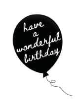 Classic Balloon Birthday Black created by Kelly May