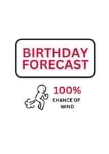 Birthday Forecast 100% Chance of Wind created by Kelly May