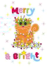 Cute Christmas Card for a Cat Lover. created by fizzi jayne
