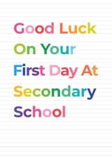 Good Luck Starting Secondary School Card created by Studio 9