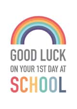 Good Luck Starting School Rainbow Card created by Studio 9