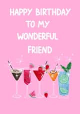 Heartfelt Birthday Card - Wonderful Friend created by Naughty Nice