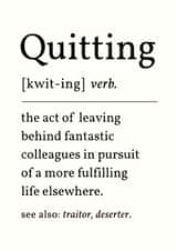 Funny Leaving Card - Quitting created by Sundiva Designs