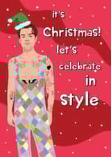 Celebrate Christmas In Style - Harry Styles Christmas Card created by @Laura Lonsdale Designs