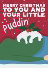 Cute Christmas Card to expectant Mother - puddin' created by Pickled Prints