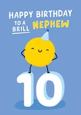 Cute Birthday Card - Nephew -10th created by Macie Dot Doodles