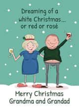 Funny Christmas Card - Grandparents - White, Red or Rosé... created by Running with Scissors