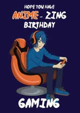 Funny Birthday Card - Anime - Gaming created by @Cupsie's Creations