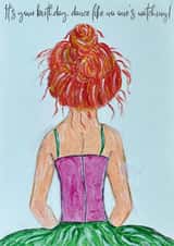 Cute birthday card with cheeky title created by Julia Herd