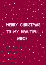 Christmas Card For Niece - Heartfelt - Cute - Classic created by HCD Illustration