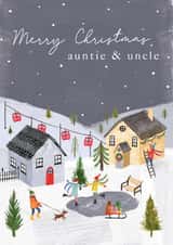 Pretty Christmas Card - Auntie & Uncle created by Making Meadows Ltd