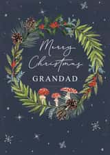 Traditional Christmas Card - Grandad - Wreath created by Making Meadows Ltd