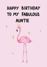Birthday Card For Auntie - Pink - Cute created by Naughty Nice