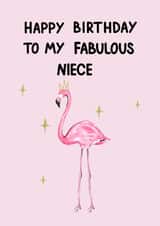 Birthday Card For Niece - Pink - Cute created by Naughty Nice