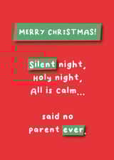 Merry Christmas - Silent Night - Parent Card created by Hartfelt Designs