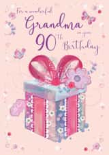 Traditional Birthday Card - Grandma - 90th created by IC&G