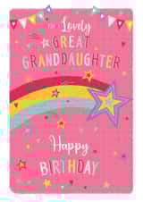 Traditional Birthday Card - Great Granddaughter created by IC&G