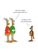 Funny Christmas Card - Reindeer - Little Horse Joke created by Swizzoo