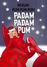 Funny Christmas Card - Kylie Minogue - Padam created by I Draw Stuff 