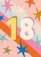 Pretty Birthday Card - 18th created by The Pattern Press