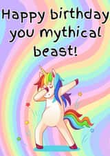 Funky dancing unicorn. created by Cardsfrommymind