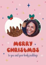Personalised Christmas Photo Card created by Choo Choo  - Funny Christmas Card - Puddings