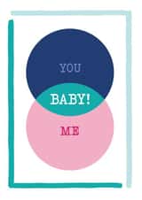 Baby Announcement, Celebratory Venn diagram for partner - expectant/new parents created by Mum Rain or Shine